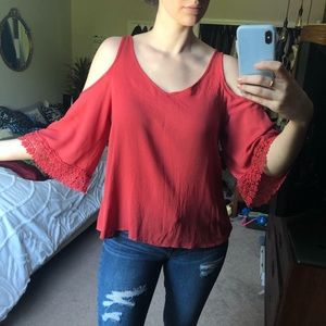 Boho Coral/Red Top